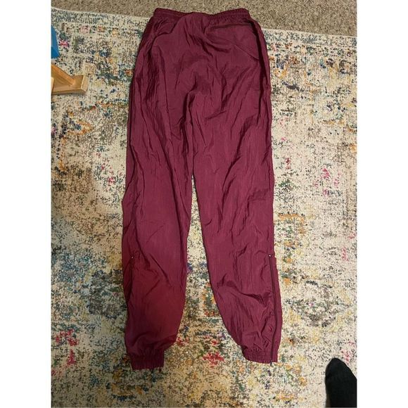 Vintage 80s Fuchsia Nylon Ankle Zip Joggers - Picture 6 of 6